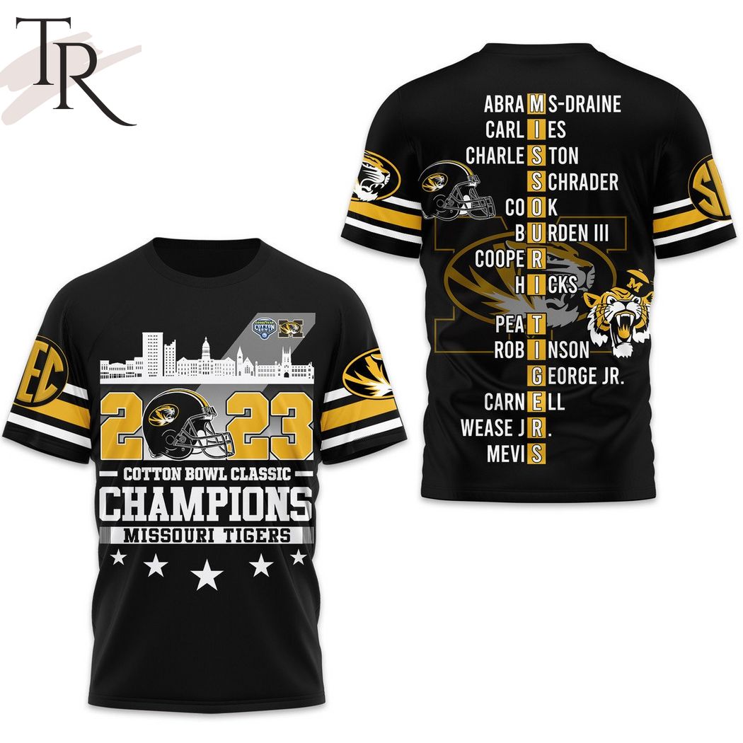 Cotton Bowl Classic Champions Missouri Tigers 3D Shirt, Hoodie