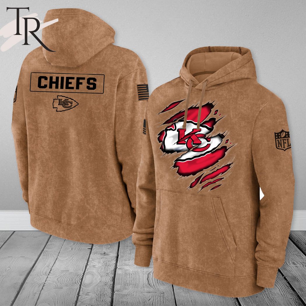 Kansas City Chiefs NFL Salute To Service Club Pullover - Brown - Hoodie