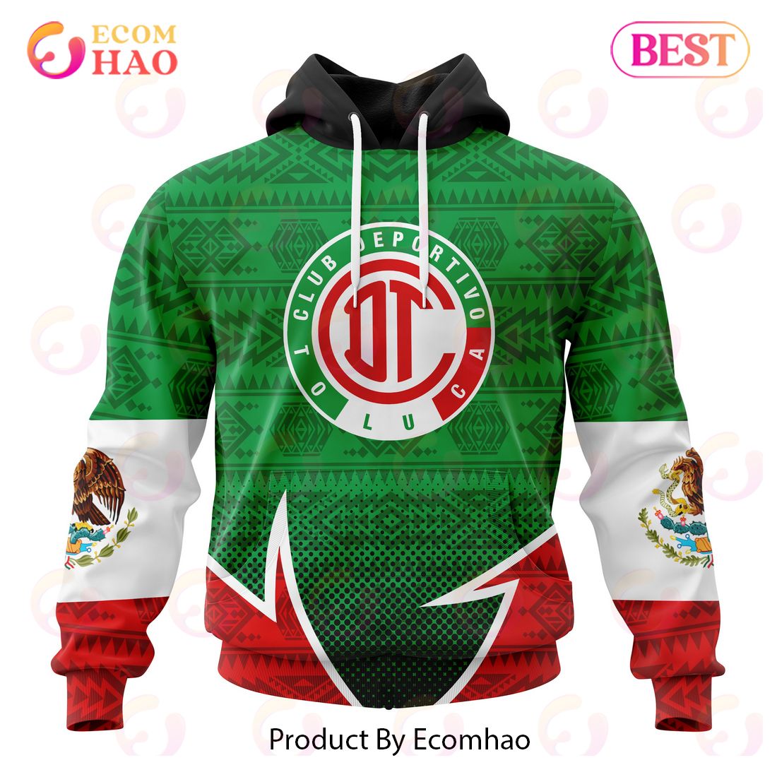 LIGA MX Deportivo Toluca Special Mexican Pride 3D Hoodie