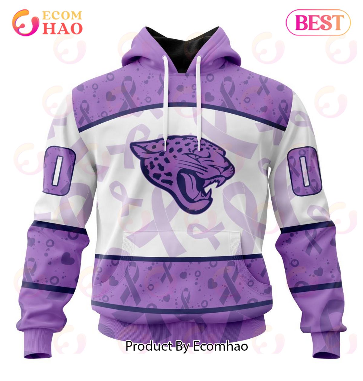 NFL Jacksonville Jaguars Special Lavender Fight Cancer 3D Hoodie