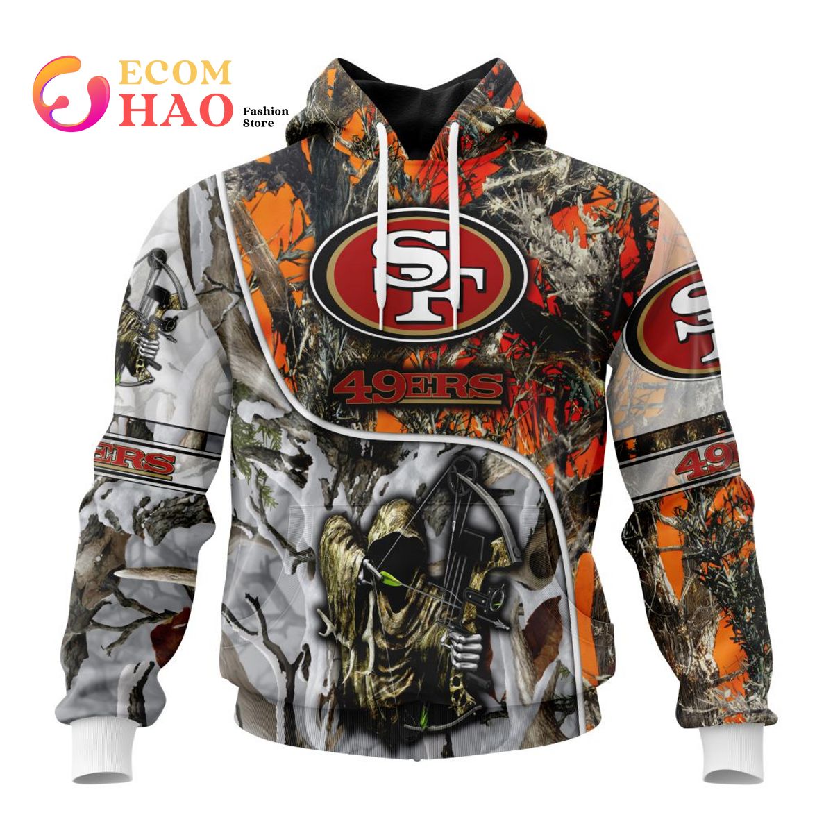 NFL San Francisco 49ers Special Fall And Winter Bow Hunting 3D Hoodie