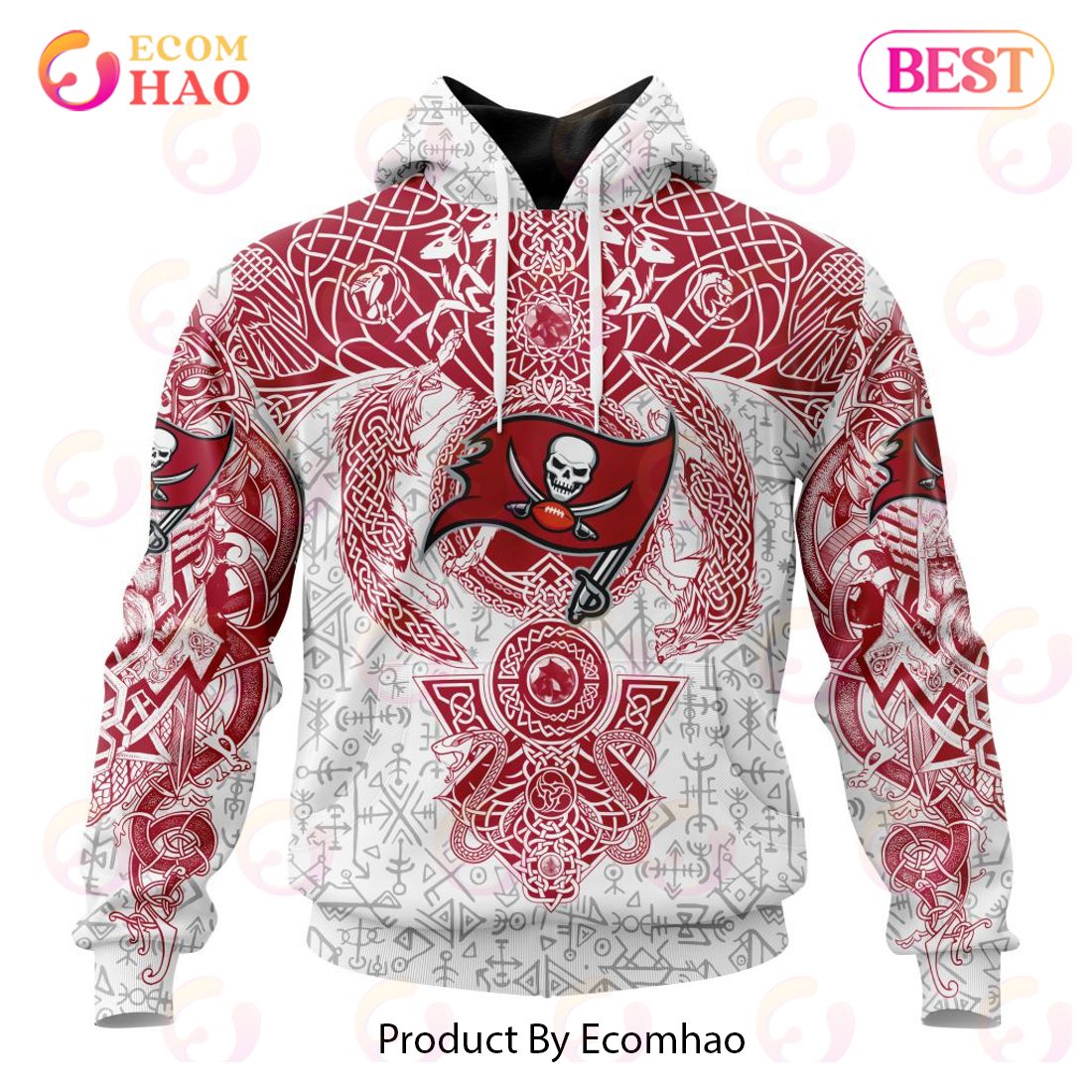 NFL Tampa Bay Buccaneers Norse Viking Symbols 3D Hoodie