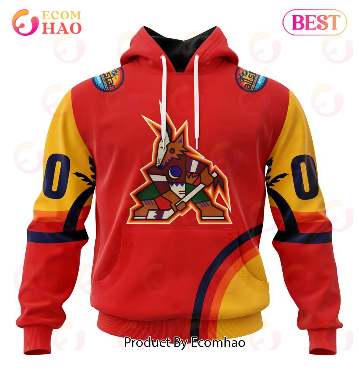 NHL Arizona Coyotes Special ALL Star Game Design With Florida Sunset 3D Hoodie