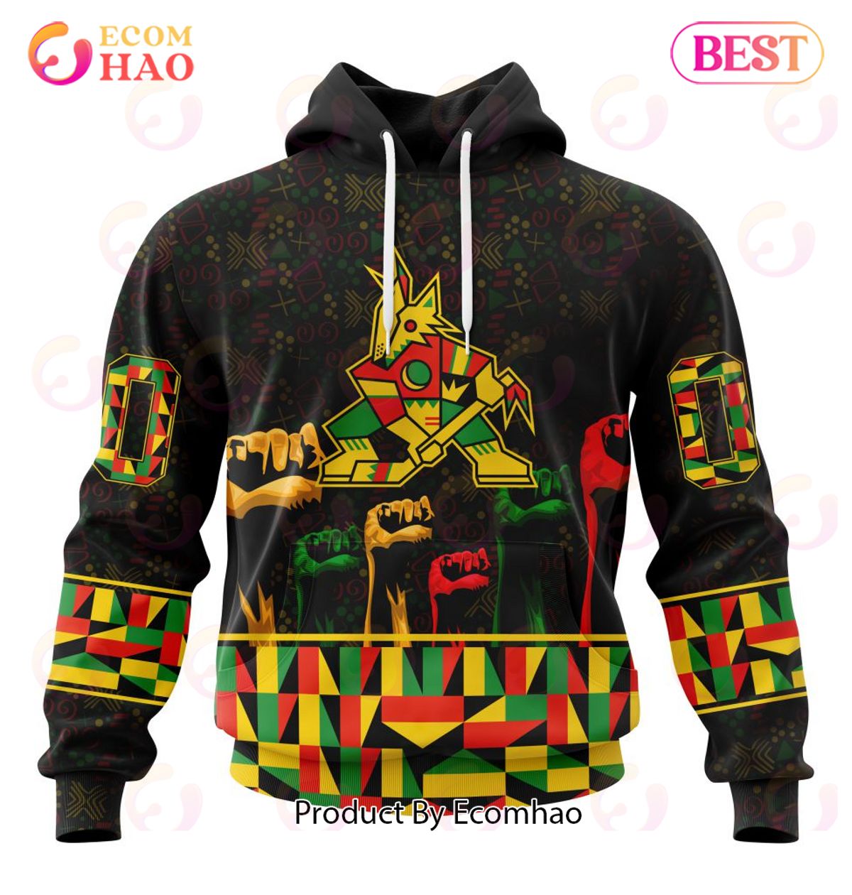 NHL Arizona Coyotes Special Design Celebrate Black History Month 3D Hoodie