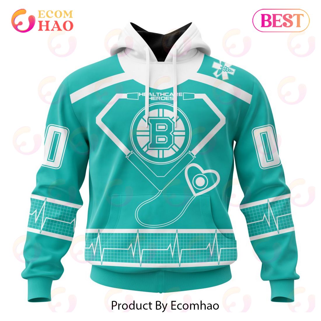 NHL Boston Bruins Special Design Honoring Healthcare Heroes 3D Hoodie