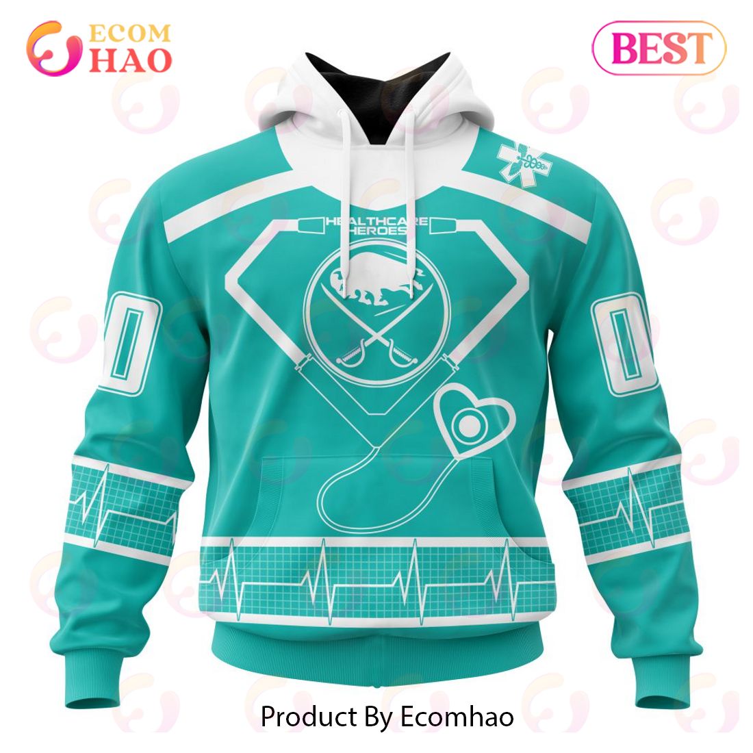 NHL Buffalo Sabres Special Design Honoring Healthcare Heroes 3D Hoodie