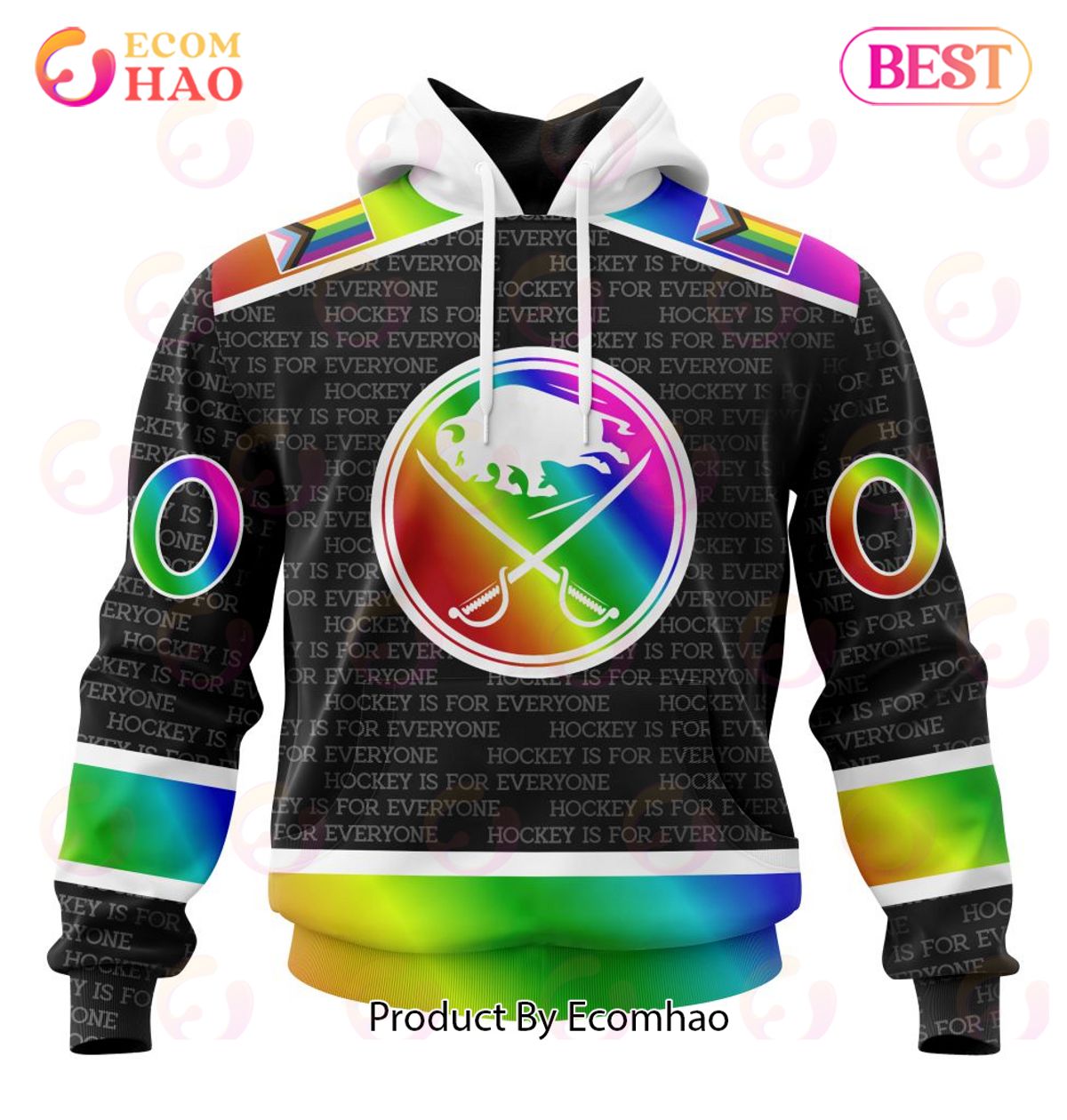 NHL Buffalo Sabres Special Pride Design Hockey Is For Everyone 3D Hoodie