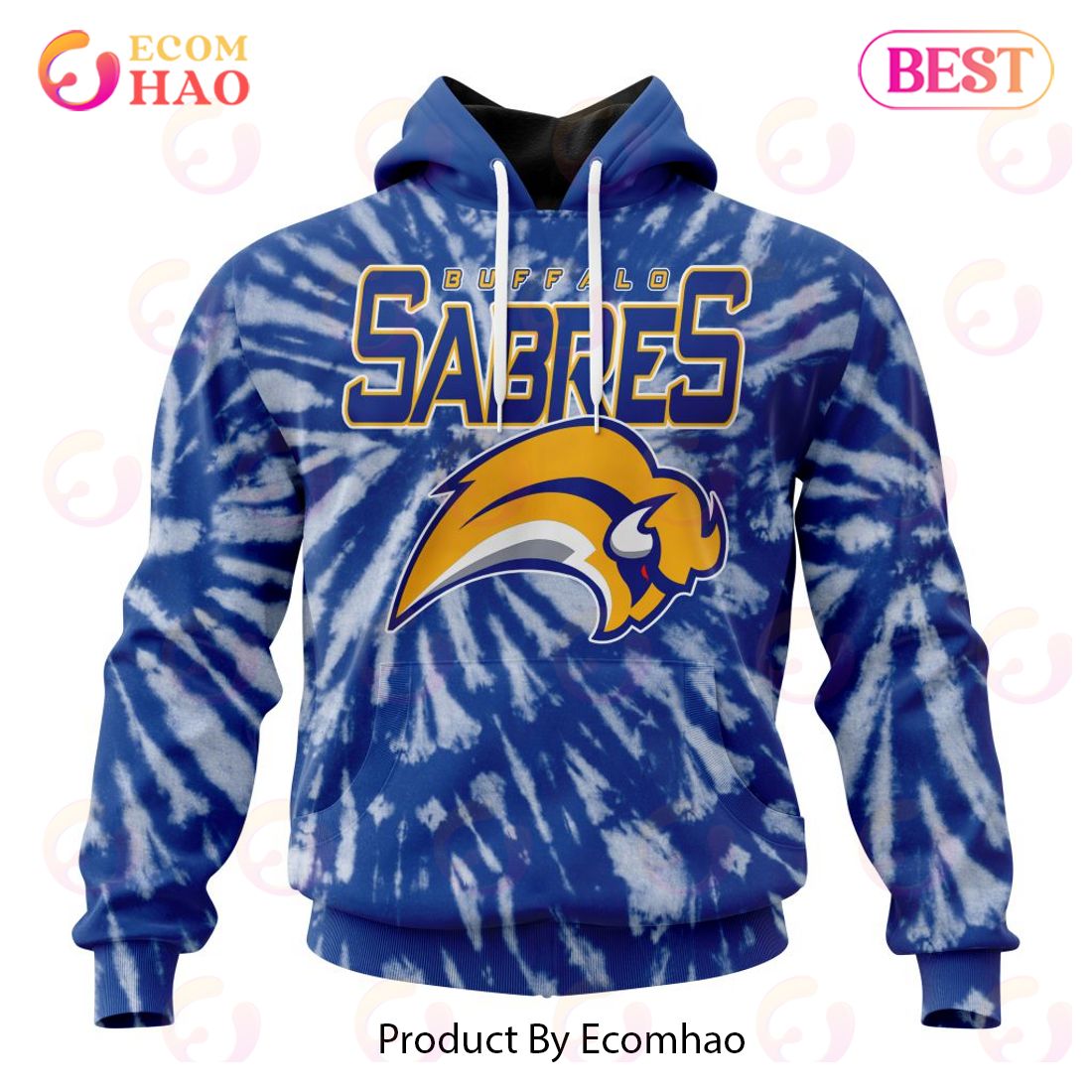 NHL Buffalo Sabres Special Retro Vintage Tie - Dye 3D Hoodie