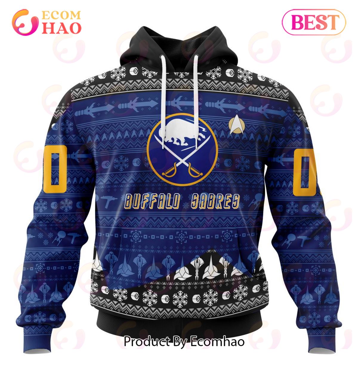 NHL Buffalo Sabres Special Star Trek Design 3D Hoodie