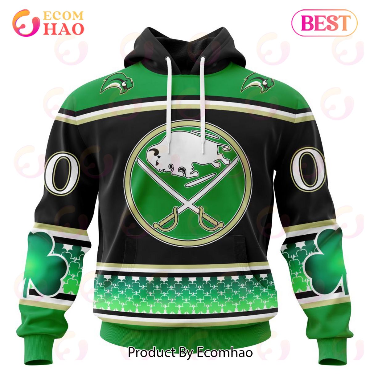 NHL Buffalo Sabres Specialized Unisex Kits Hockey Celebrate St Patrick's Day 3D Hoodie