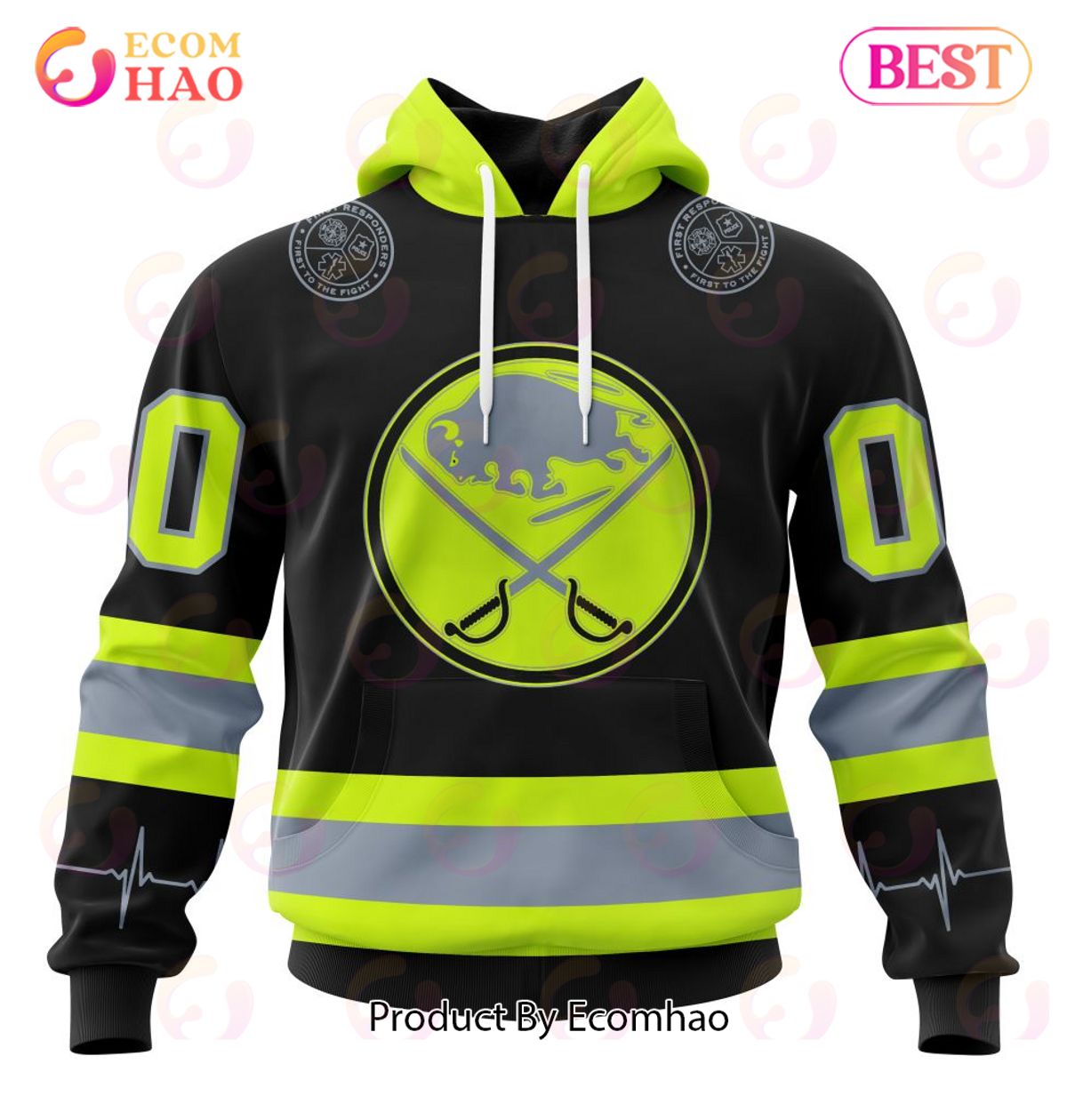 NHL Buffalo Sabres Specialized Unisex Kits With FireFighter Uniforms Color 3D Hoodie