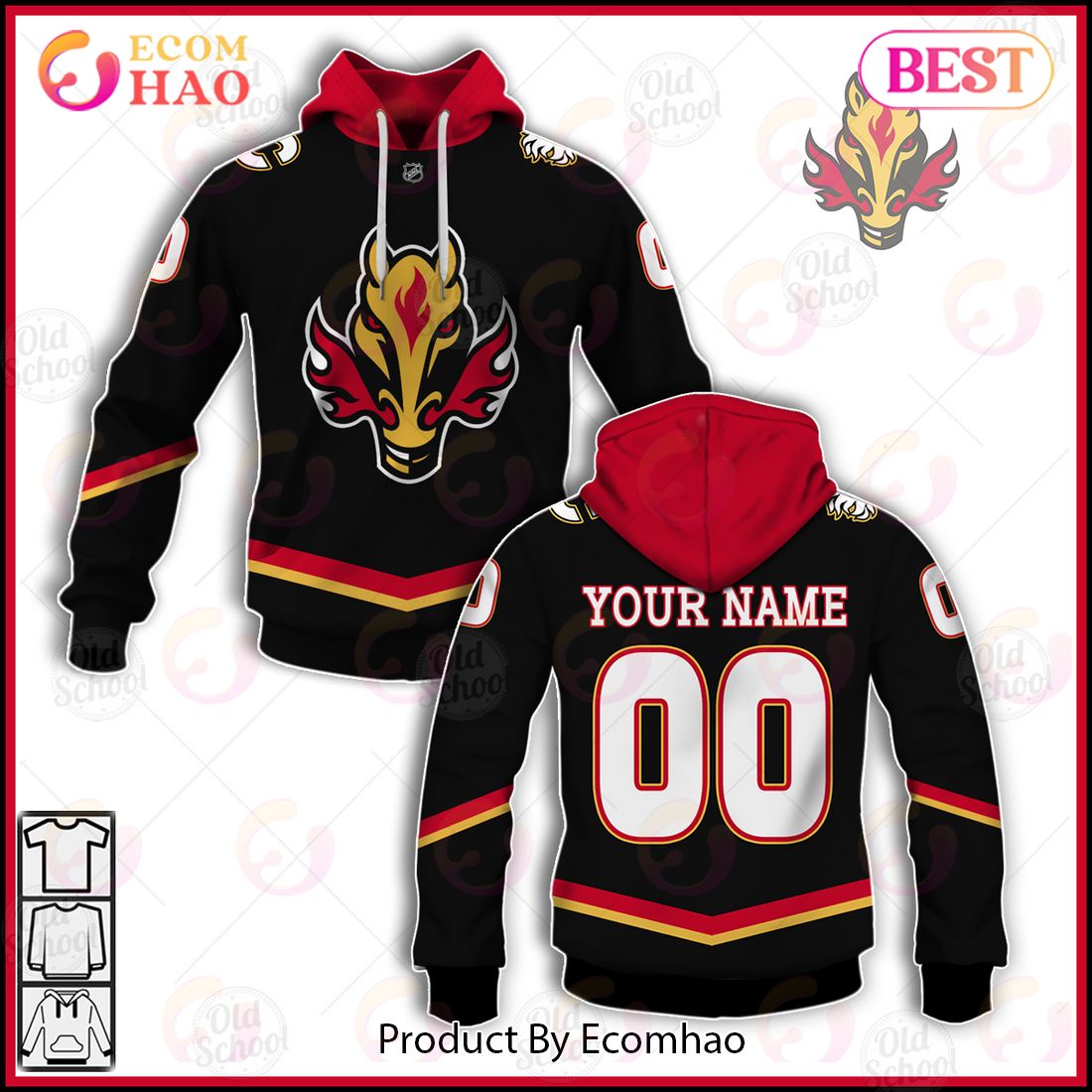 NHL Calgary Flames Reverse Retro Alternate Jersey - Personalize Your Own New & Retro Sports Jerseys 3D Hoodie