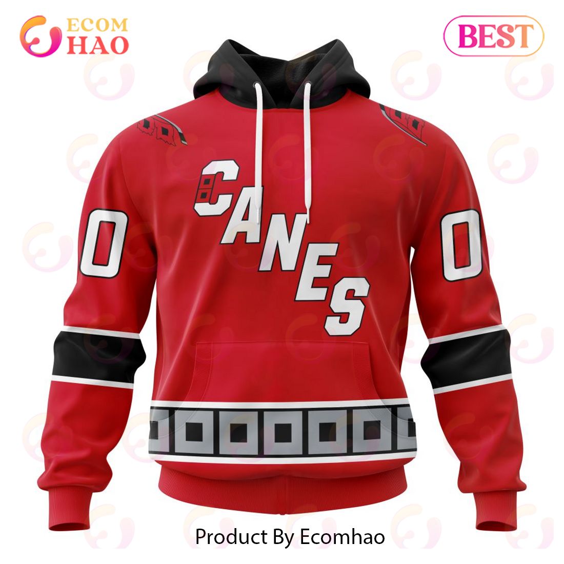 NHL Carolina Hurricanes Reverse Retro Kits 2022 3D Hoodie