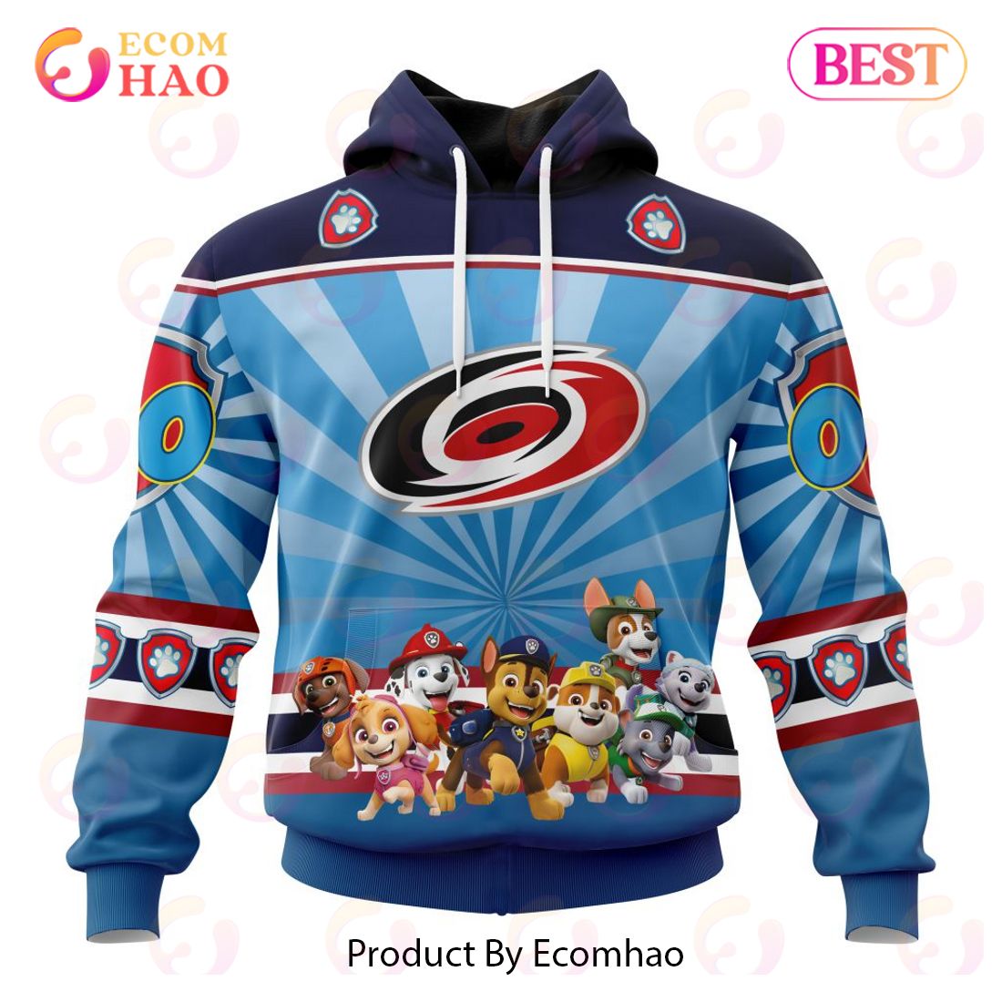 NHL Carolina Hurricanes Special Paw Patrol Kits 3D Hoodie