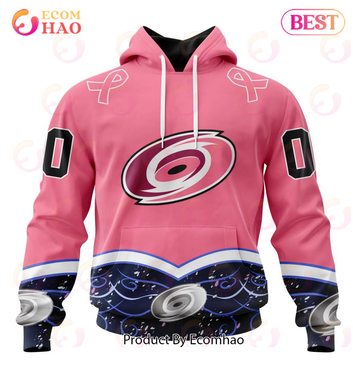 NHL Carolina Hurricanes Specialized Unisex For Hockey Fights Cancer 3D Hoodie