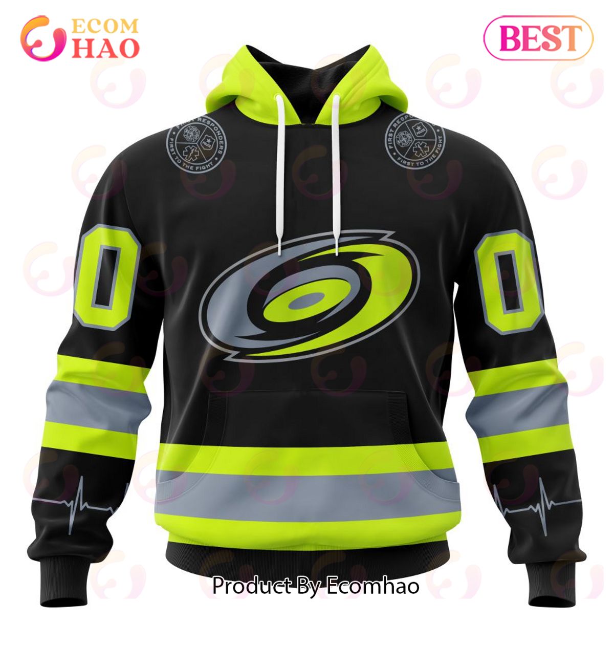 NHL Carolina Hurricanes Specialized Unisex Kits With FireFighter Uniforms Color 3D Hoodie