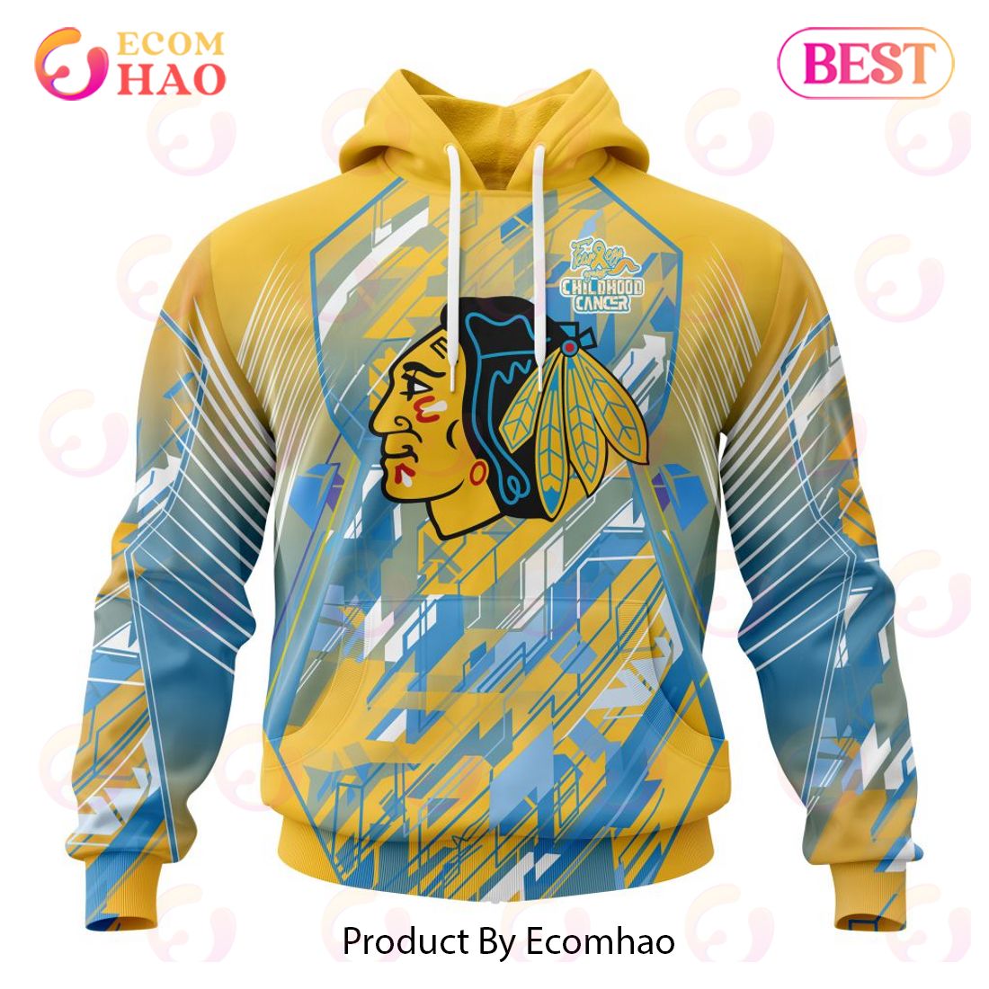 NHL Chicago BlackHawks Specialized Design Fearless Against Childhood 3D Hoodie