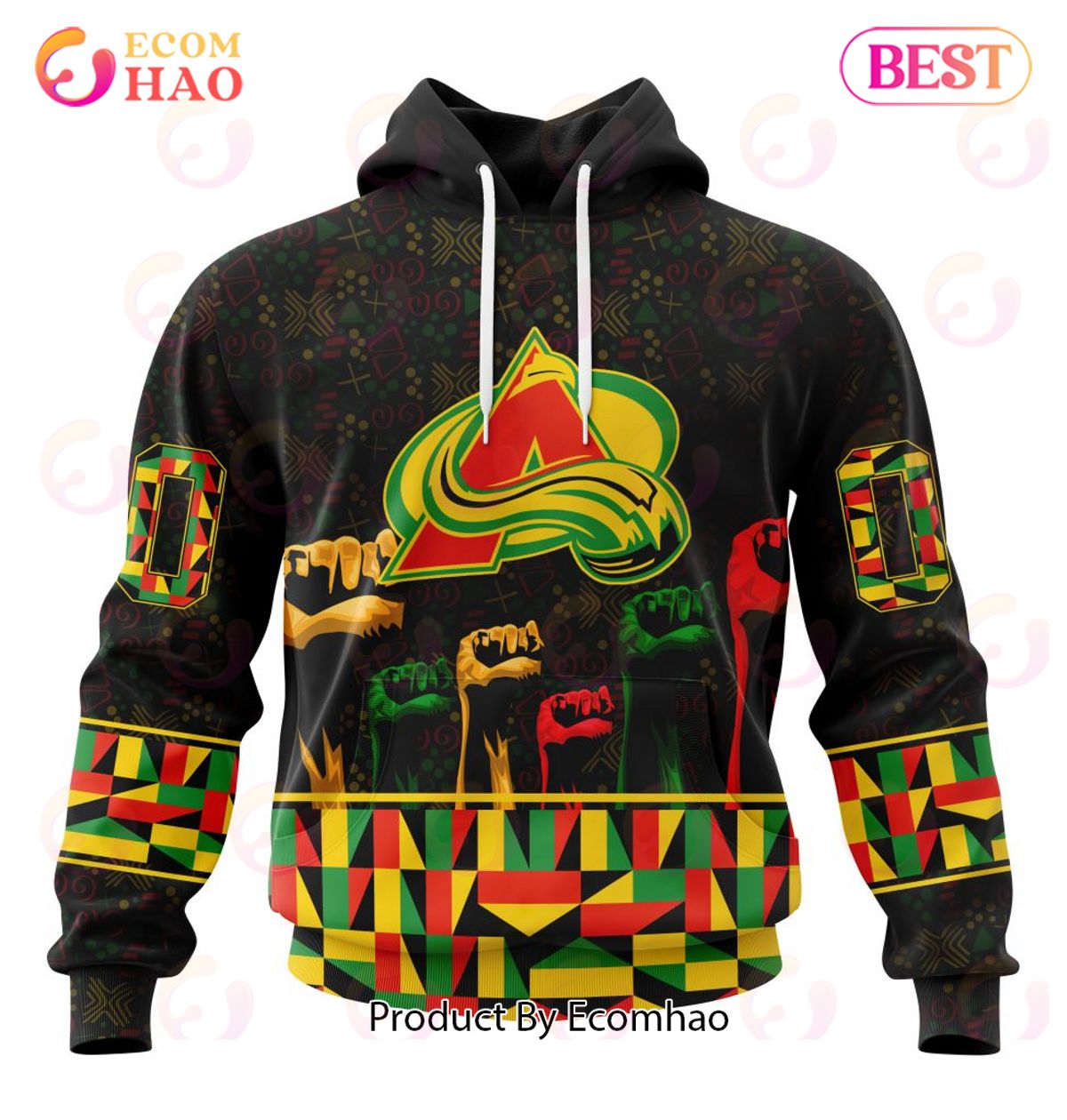 NHL Colorado Avalanche Special Design Celebrate Black History Month 3D Hoodie