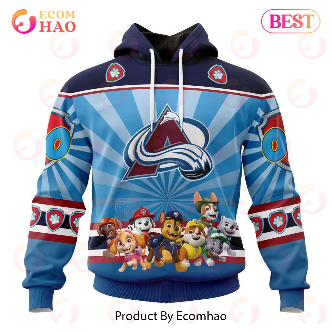 NHL Colorado Avalanche Special Paw Patrol Kits 3D Hoodie