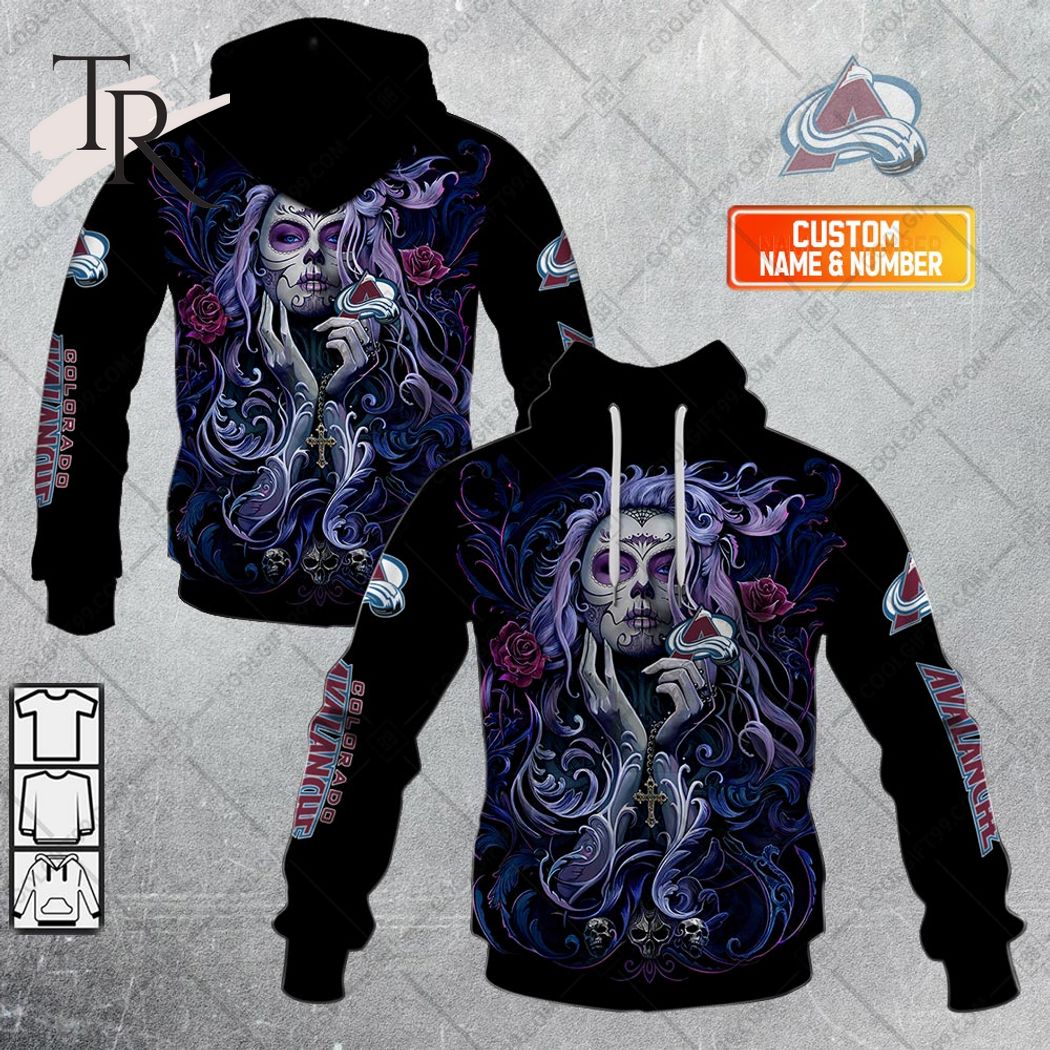 NHL Colorado Avalanche Tattoo Girl Artwork 2023 Unisex Hoodie, Tshirt