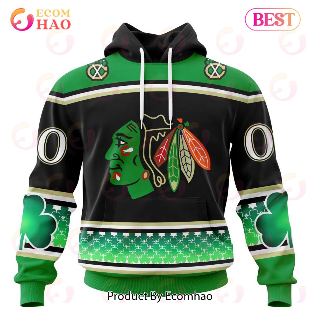 NHL Columbus Blue Jackets Specialized Unisex Kits Hockey Celebrate St Patrick's Day 3D Hoodie
