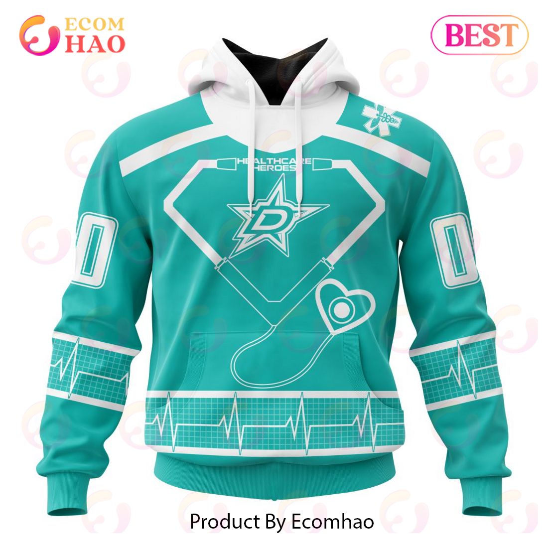 NHL Dallas Stars Special Design Honoring Healthcare Heroes 3D Hoodie