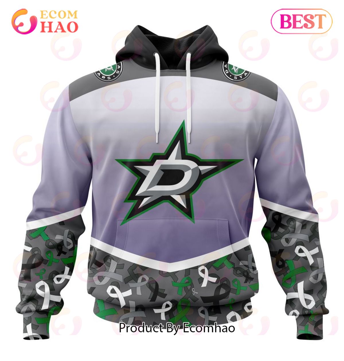 NHL Dallas Stars Specialized Sport Fights Again All Cancer 3D Hoodie