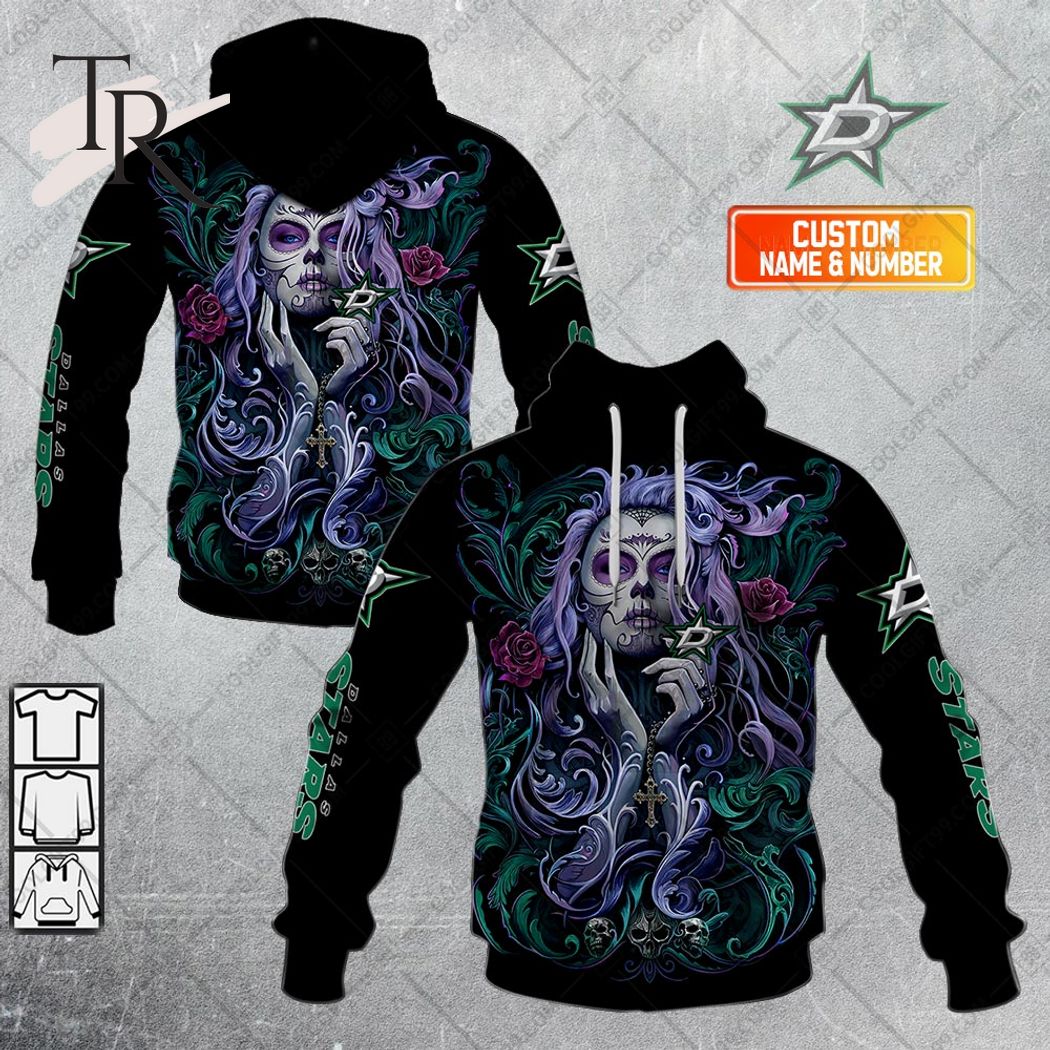 NHL Dallas Stars Tattoo Girl Artwork 2023 Unisex Hoodie, Tshirt