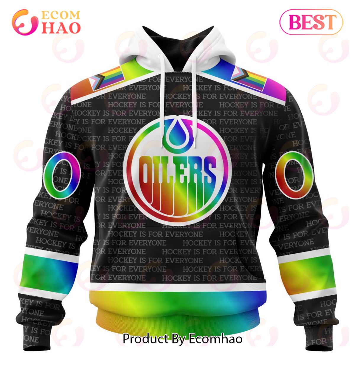 NHL Edmonton Oilers Special Pride Design Hockey Is For Everyone 3D Hoodie