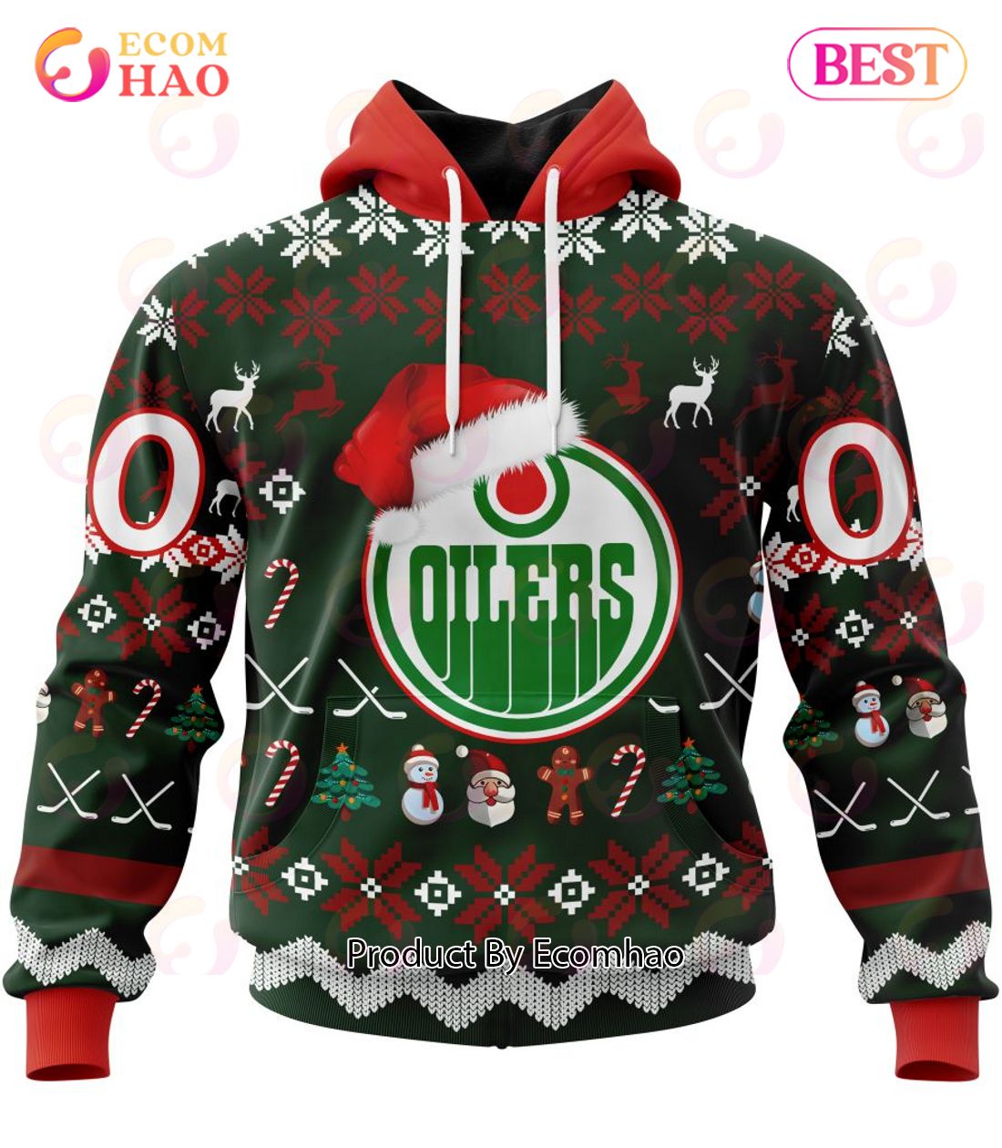 NHL Edmonton Oilers Specialized Christmas Design Gift For Fans 3D Hoodie