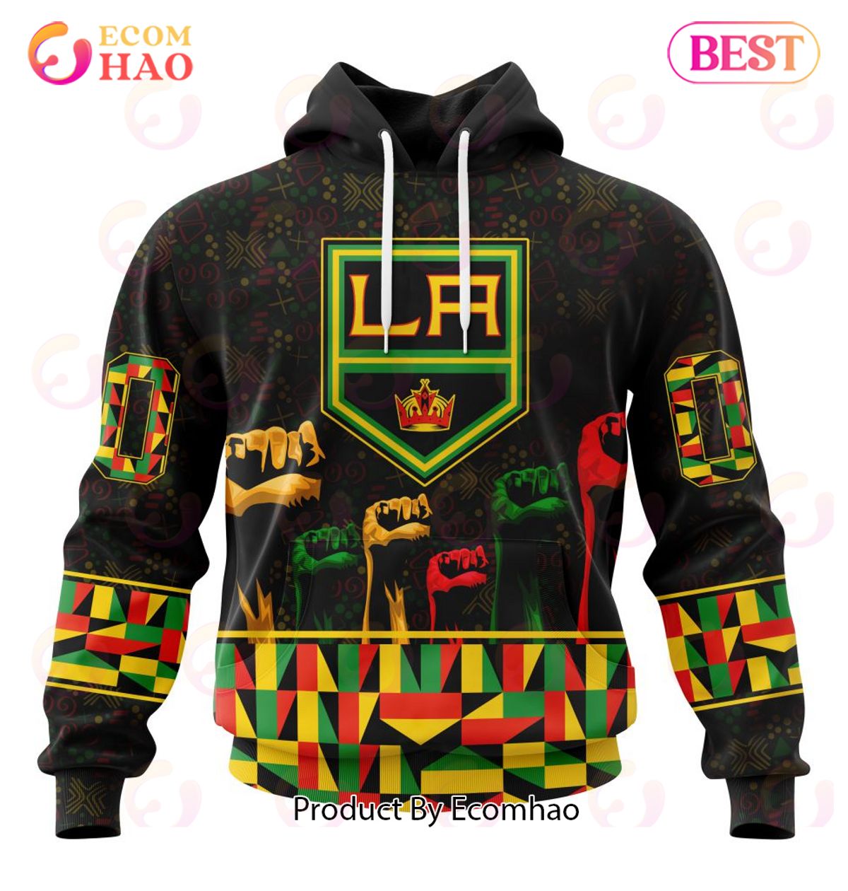 NHL Los Angeles Kings Special Design Celebrate Black History Month 3D Hoodie