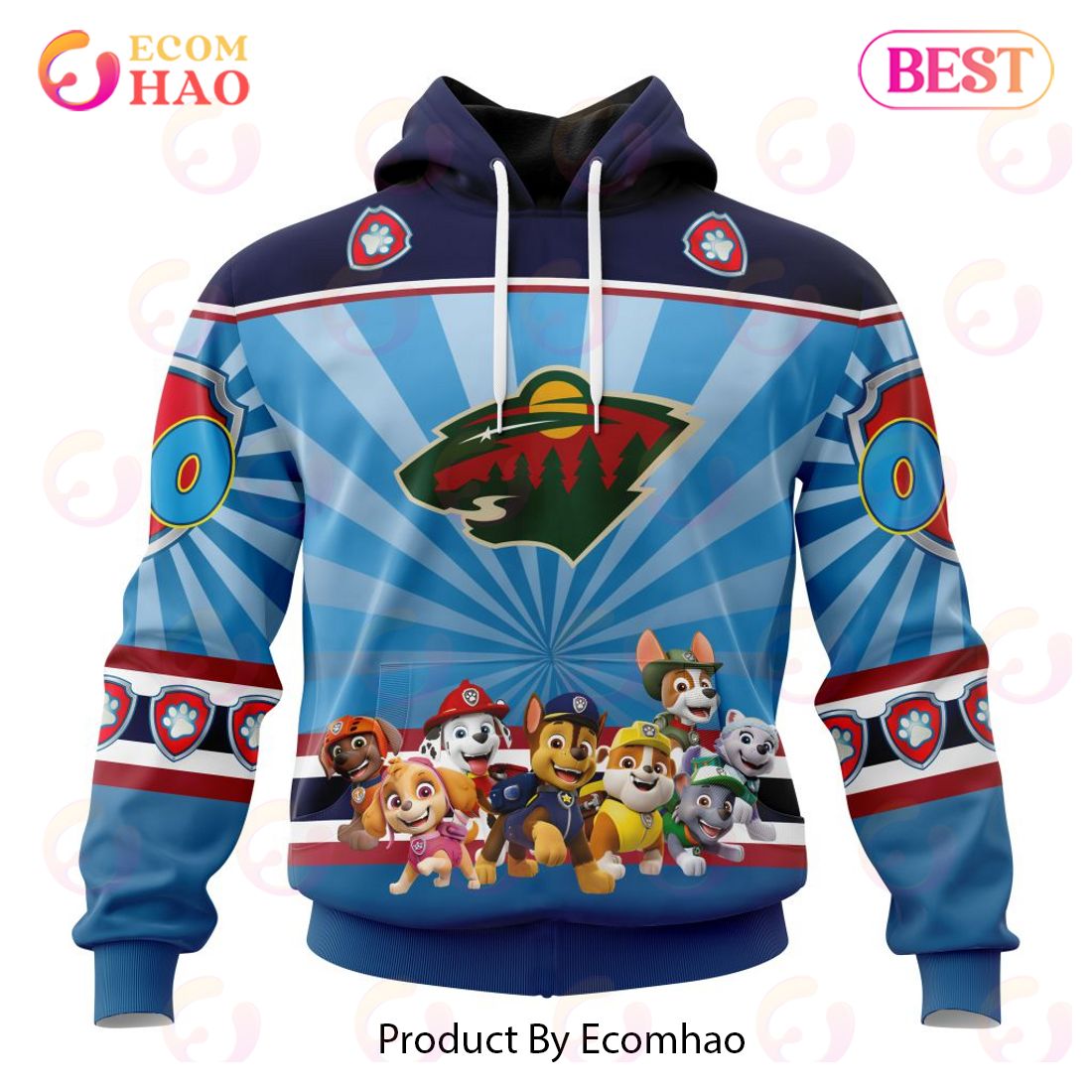 NHL Minnesota Wild Special Paw Patrol Kits 3D Hoodie