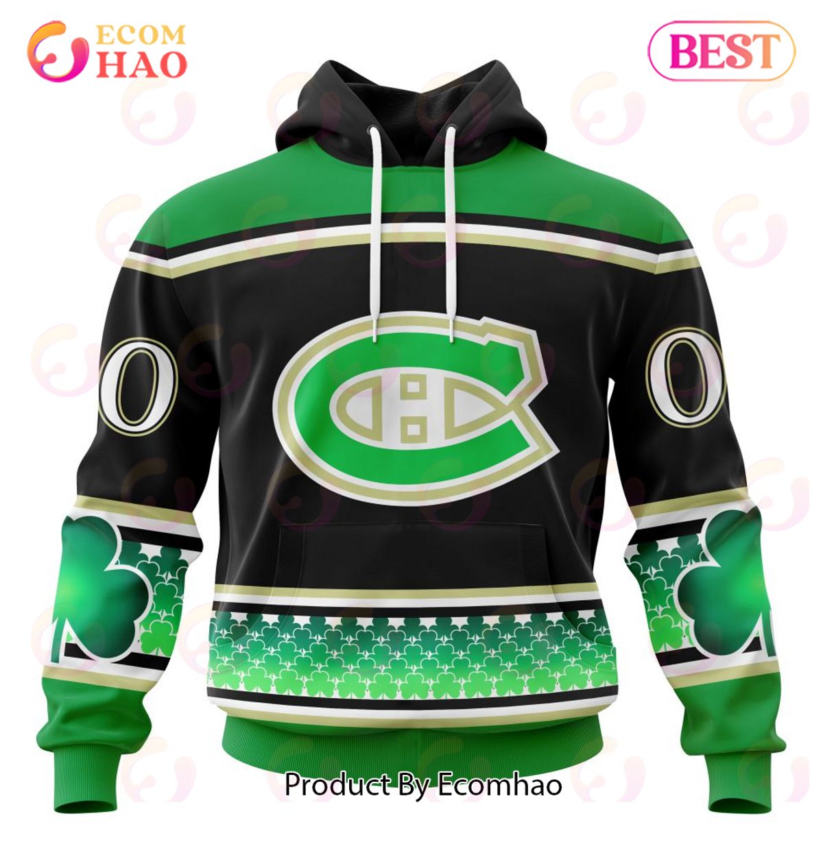 NHL Montreal Canadiens Specialized Hockey Celebrate St Patrick's Day 3D Hoodie