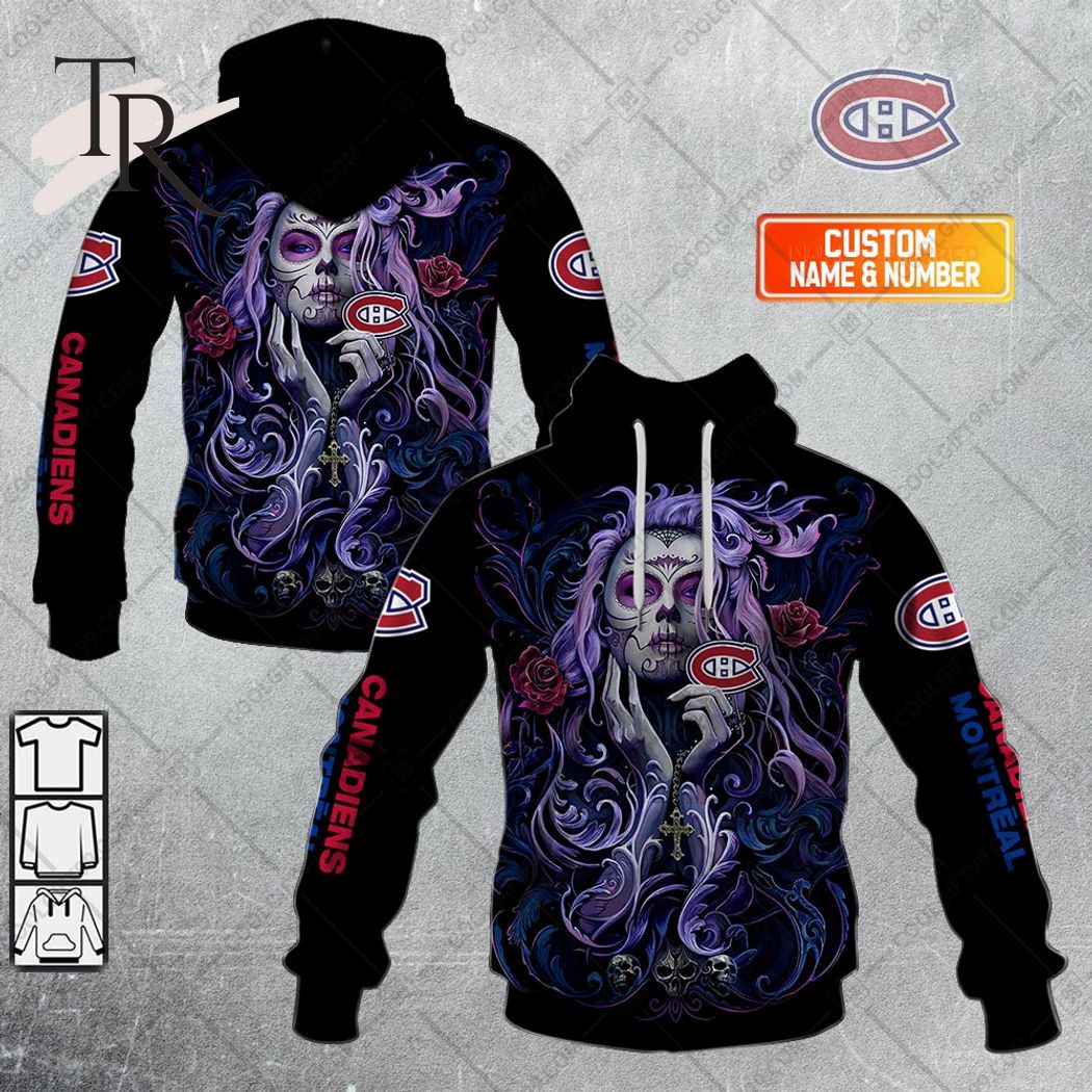 NHL Montreal Canadiens Tattoo Girl Artwork 2023 Unisex Hoodie, Tshirt