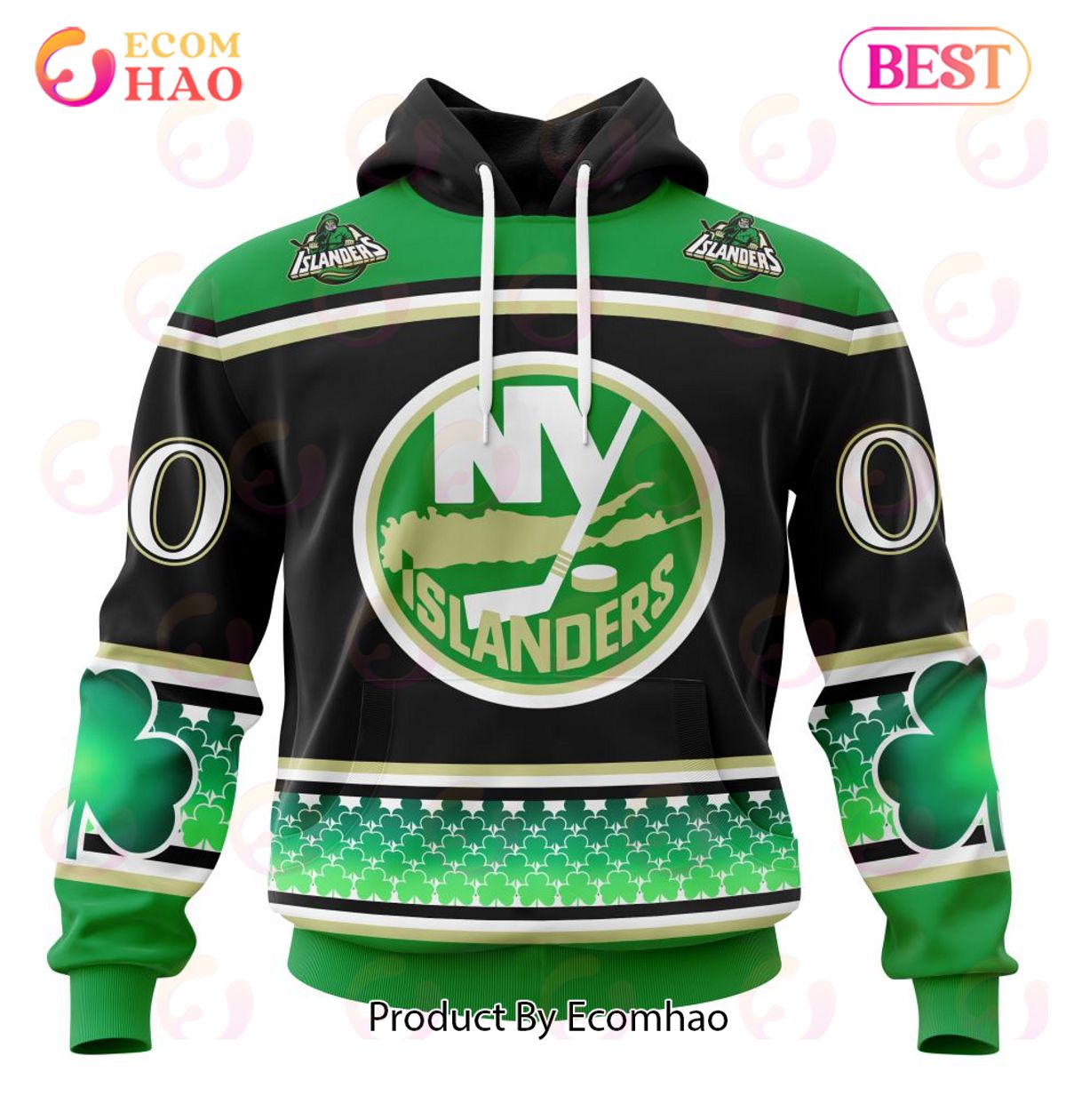 NHL New York Islanders Specialized Hockey Celebrate St Patrick's Day 3D Hoodie