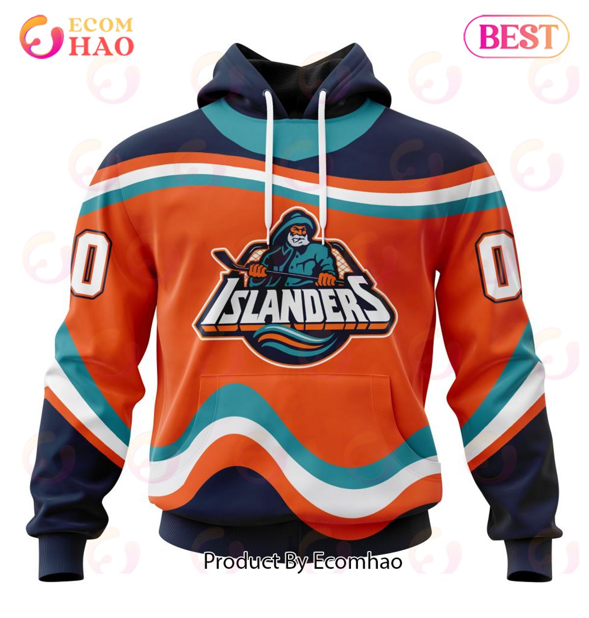 NHL New York Islanders Specialized Unisex Kits With Retro Concepts 3D Hoodie