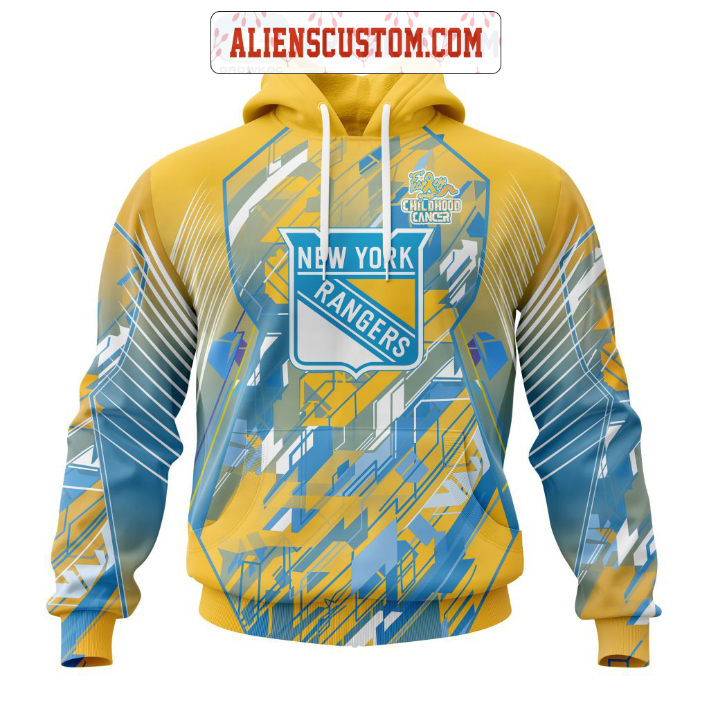 NHL New York Rangers Personalized Collab With Kiss Band Hoodie T Shirt