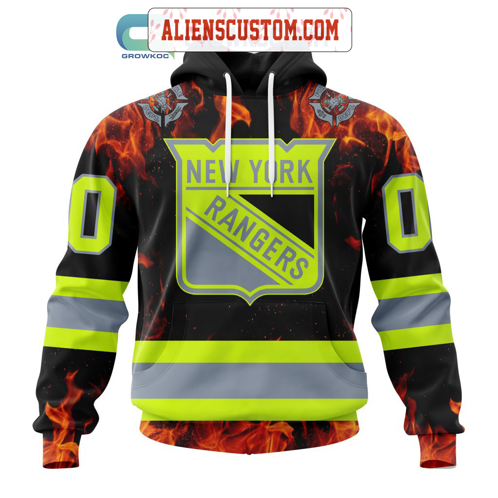 NHL New York Rangers Personalized Collab With Kiss Band Hoodie T Shirt