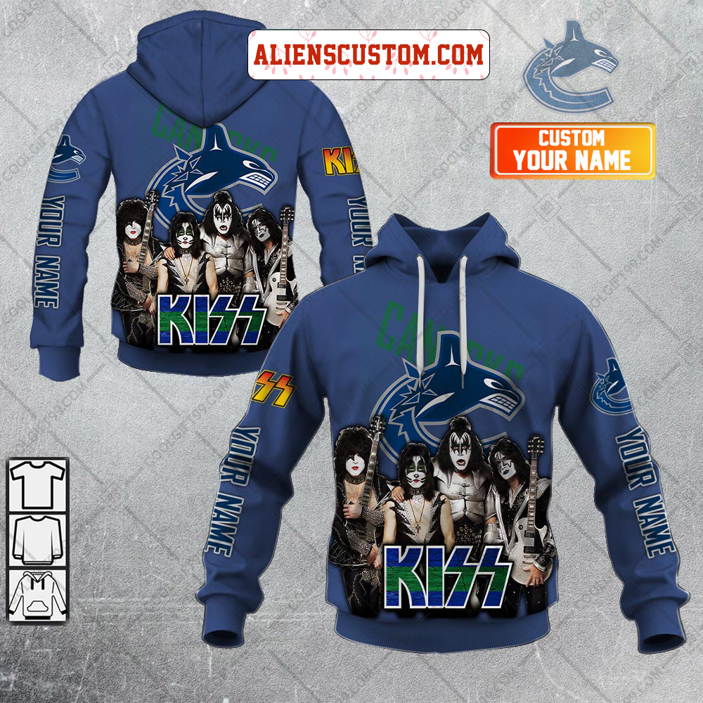 NHL New York Rangers Personalized Collab With Kiss Band Hoodie T Shirt