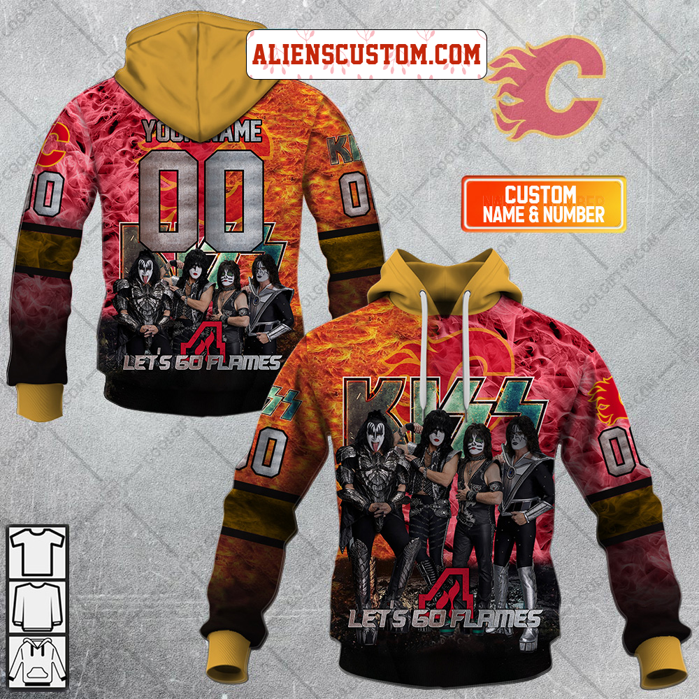 NHL New York Rangers Personalized Collab With Kiss Band Hoodie T Shirt
