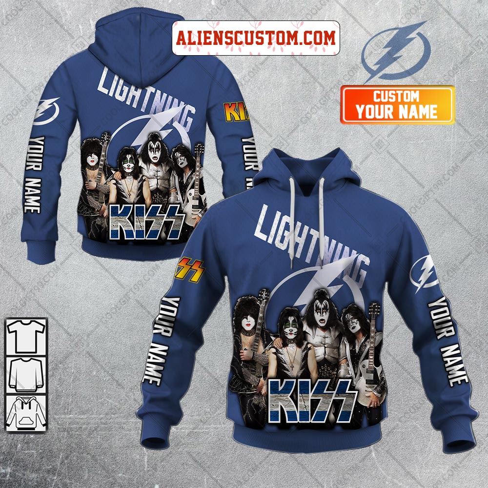 NHL New York Rangers Personalized Collab With Kiss Band Hoodie T Shirt