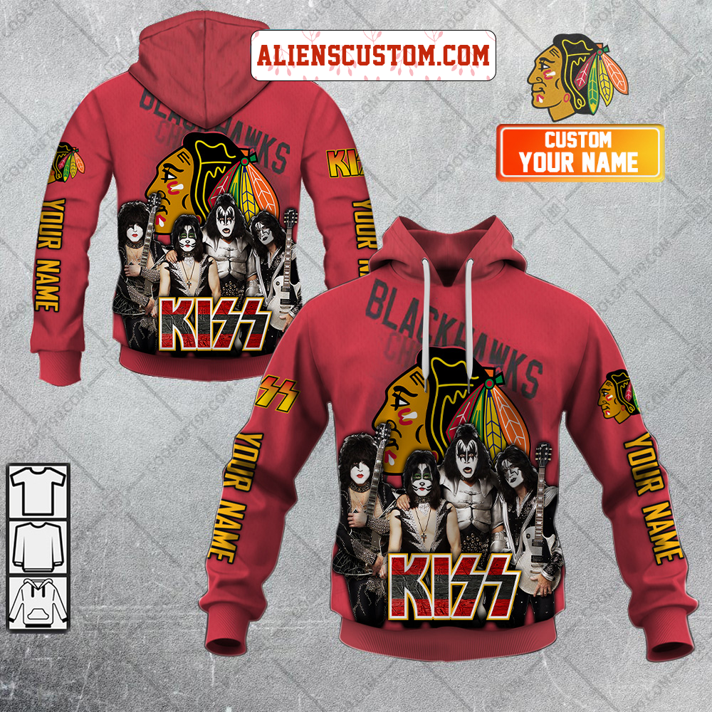 NHL New York Rangers Personalized Collab With Kiss Band Hoodie T Shirt