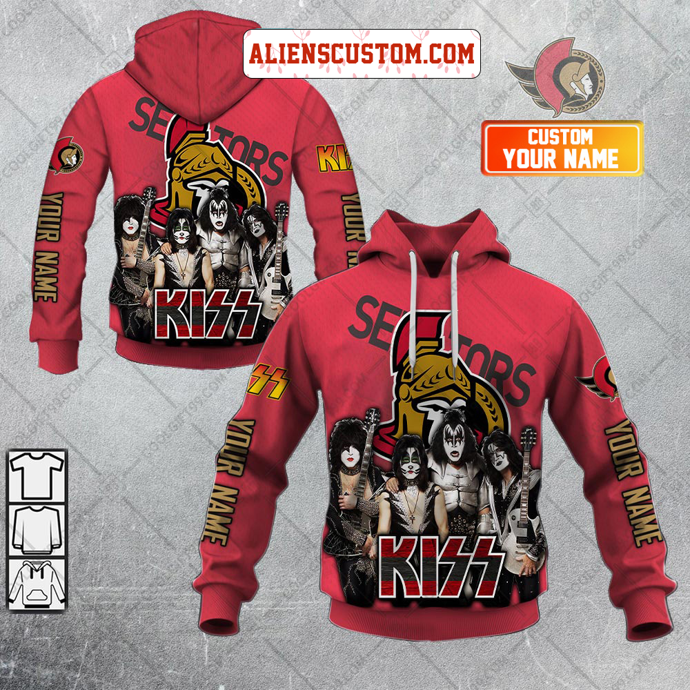 NHL New York Rangers Personalized Collab With Kiss Band Hoodie T Shirt