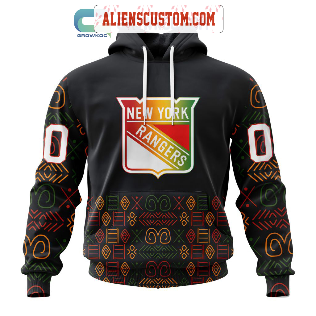 NHL New York Rangers Personalized Collab With Kiss Band Hoodie T Shirt