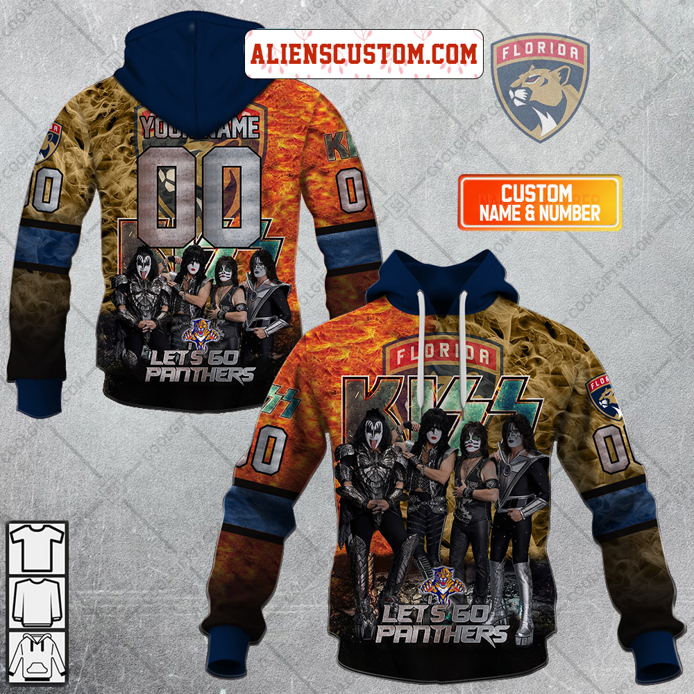NHL New York Rangers Personalized Collab With Kiss Band Hoodie T Shirt