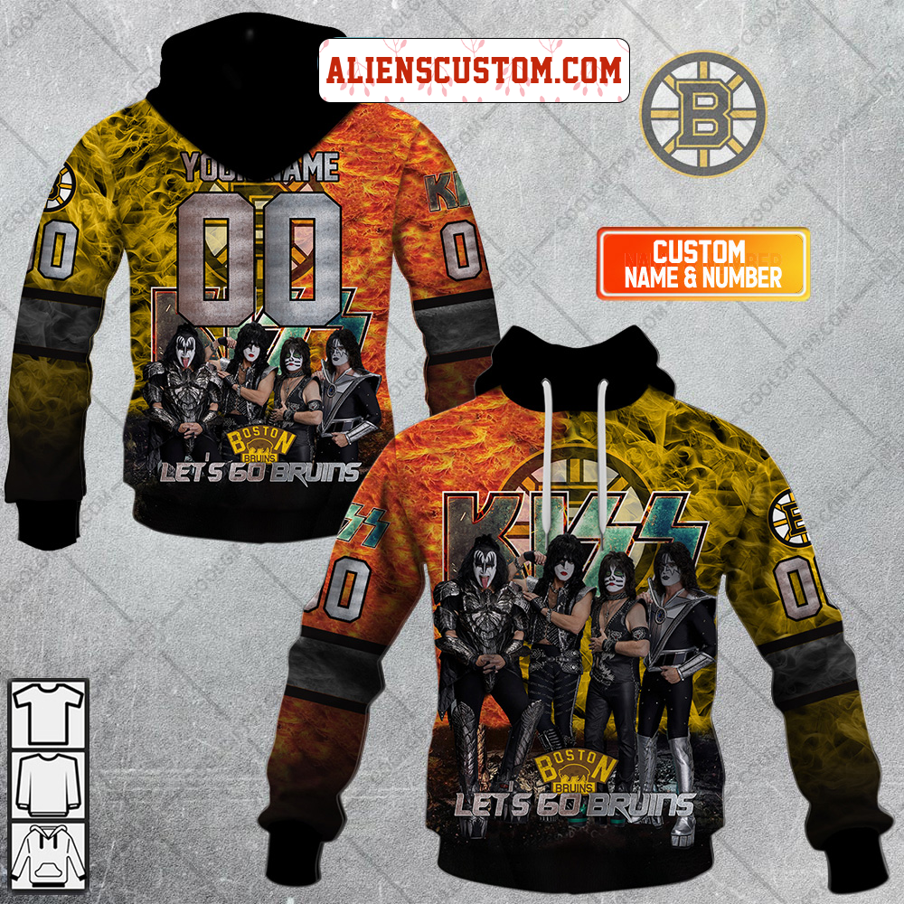 NHL New York Rangers Personalized Collab With Kiss Band Hoodie T Shirt