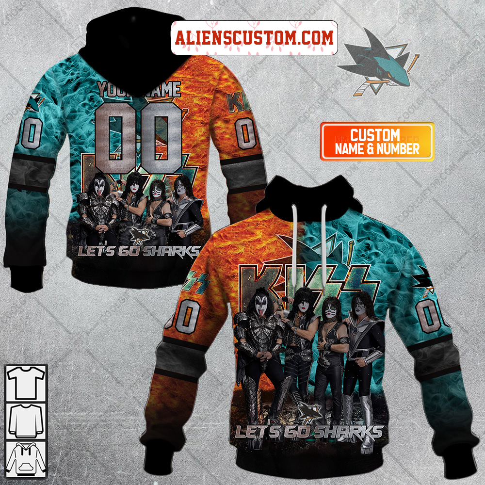 NHL New York Rangers Personalized Collab With Kiss Band Hoodie T Shirt