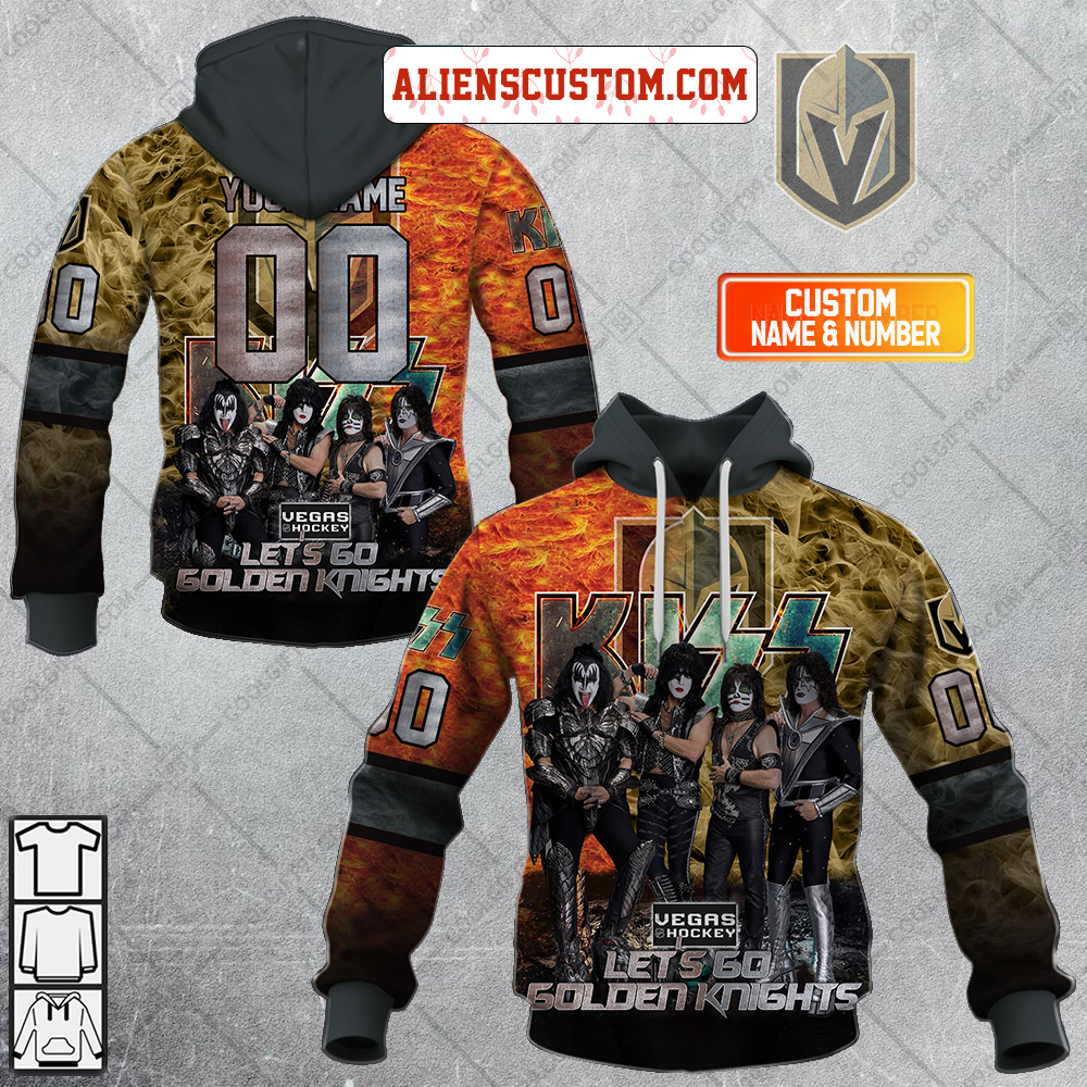 NHL New York Rangers Personalized Collab With Kiss Band Hoodie T Shirt