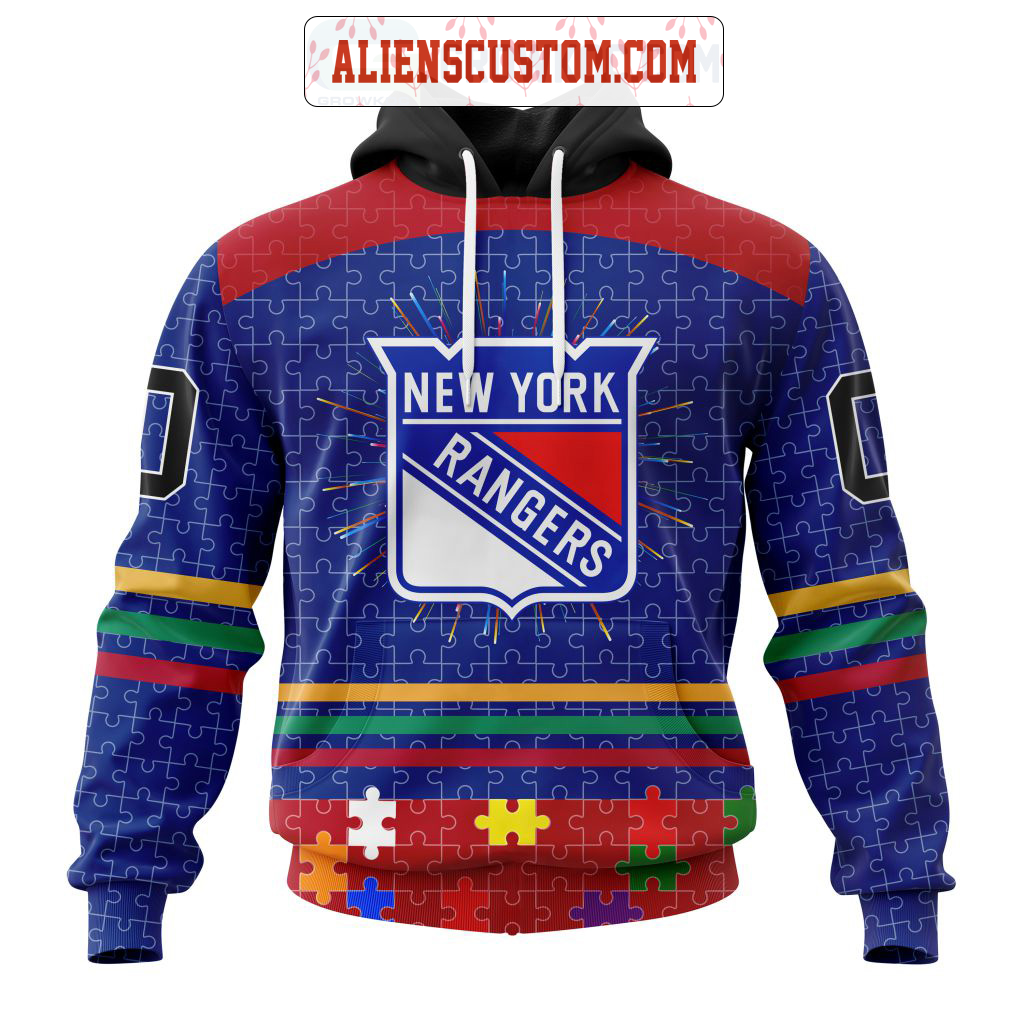NHL New York Rangers Personalized Collab With Kiss Band Hoodie T Shirt