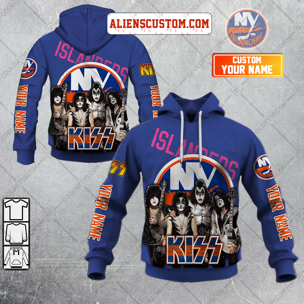 NHL New York Rangers Personalized Collab With Kiss Band Hoodie T Shirt
